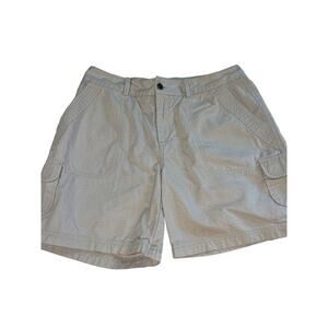 Carribean Joe Womens Size 12 shorts Cargo Style beige lightweight